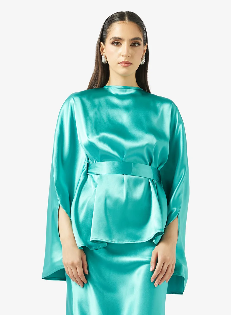 Golden Apple  Crew Neck Belted 2PCS Set for Women | Best Price UAE